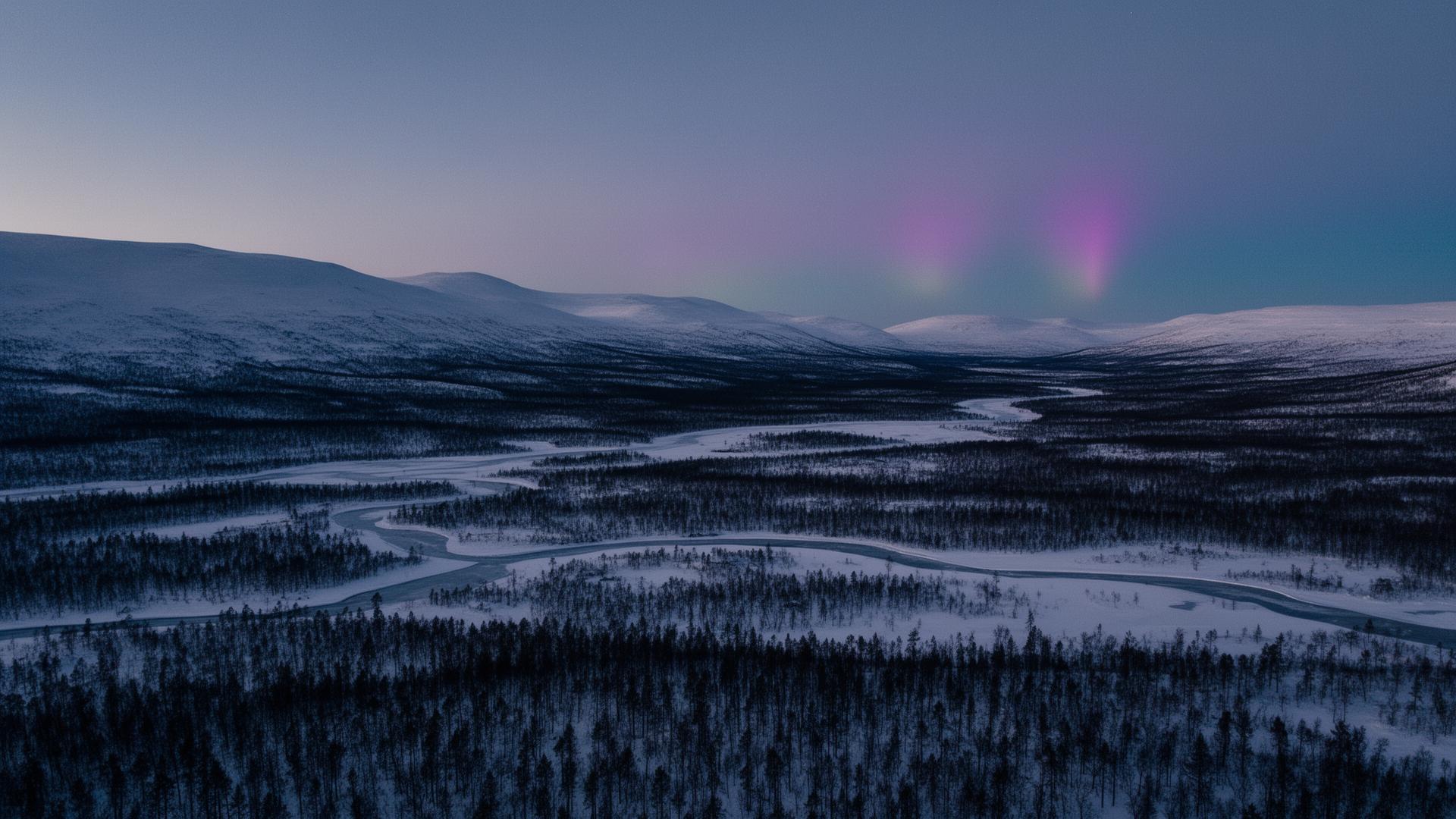 Flygvy över norra Sverige